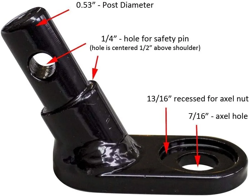 Bicycle Trailer Hitch for Solvit, Houndabout, Lucky Dog and Many More - 2PK