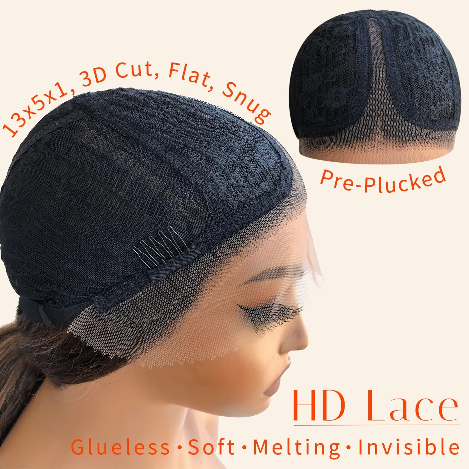 BlackSwern Body Wave Lace Front Wig, Glueless Wig Pre-plucked Pre-layered Pre-styled, Long Layered with Curtain Bangs for Black Women, Natural 24 232 grams