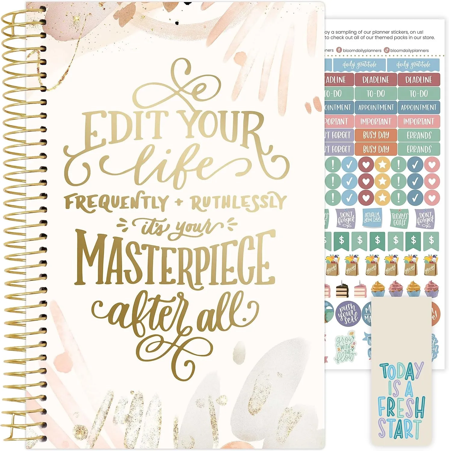 bloom daily planners 2024 Calendar Year Day Planner (January 2024 - December 2024) - 5.5” x 8.25” - Weekly/Monthly Agenda Organizer Book with Stickers & Bookmark - Writefully His