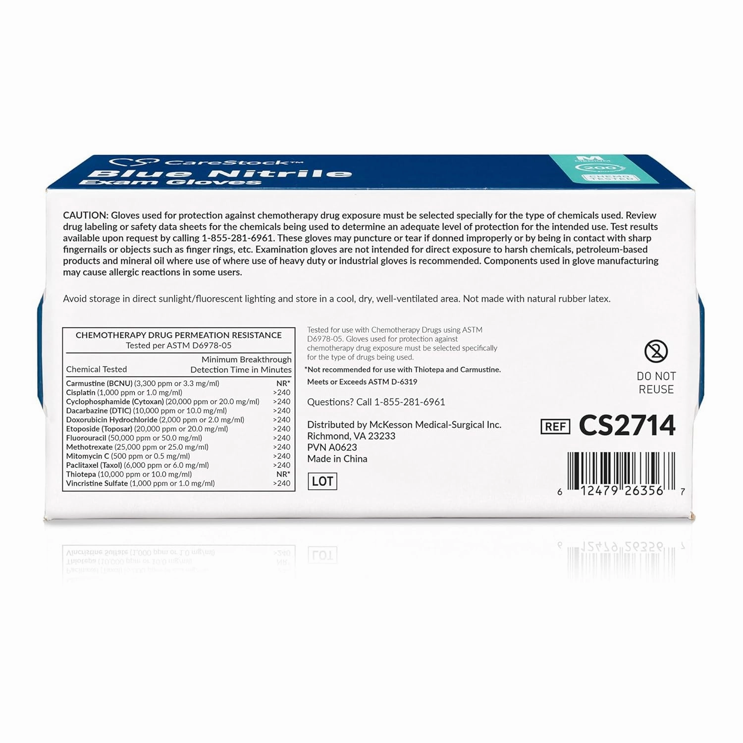 Blue Nitrile Exam Gloves [2000 Count] Disposable, Powder-Free, Latex-Free, Food Safe, Medical Grade, Chemical Resistant, Medium, 200 Count, 10 Boxes