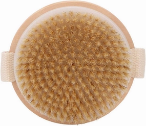Body Brush Brush Lotus Wood Round Handle, Scrub Brush, Bath Brush