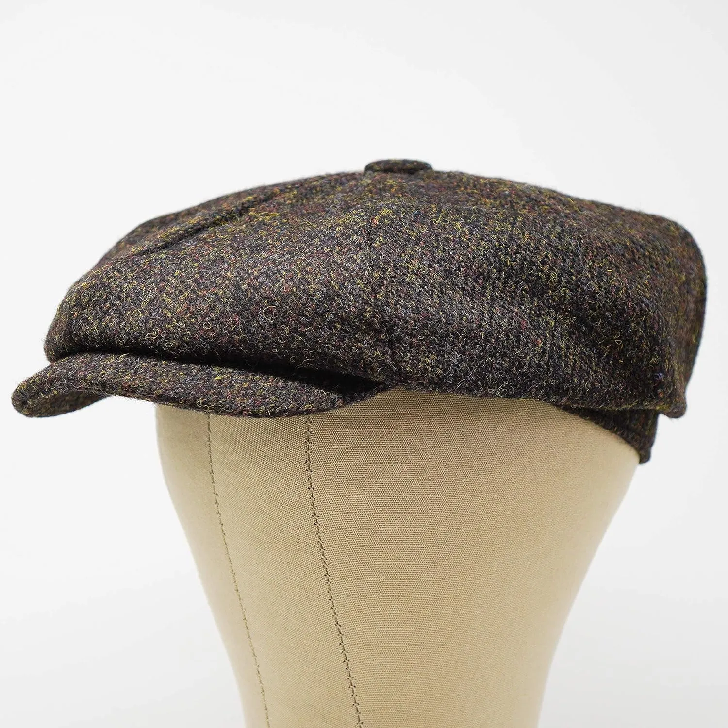 Borges & Scott Lomond Newsboy Cap - 100% Handwoven Wool - Harris Tweed - Water Resistant