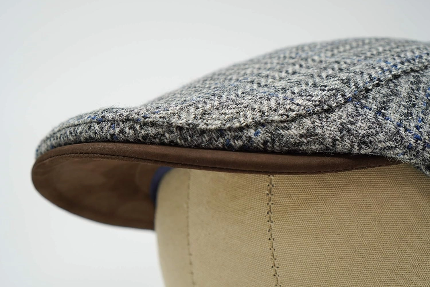 Borges & Scott The Sloan - Irish Tweed and Nubuck Leather Flat Cap