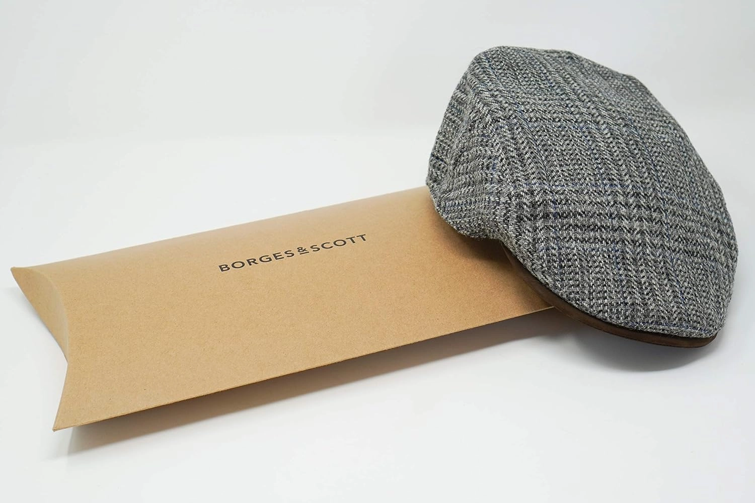 Borges & Scott The Sloan - Irish Tweed and Nubuck Leather Flat Cap