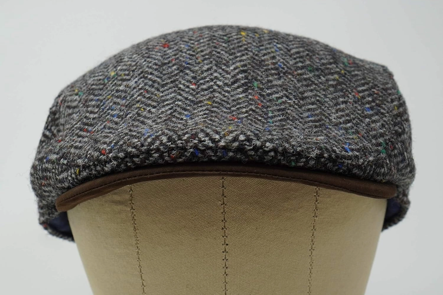 Borges & Scott The Sloan - Irish Tweed and Nubuck Leather Flat Cap