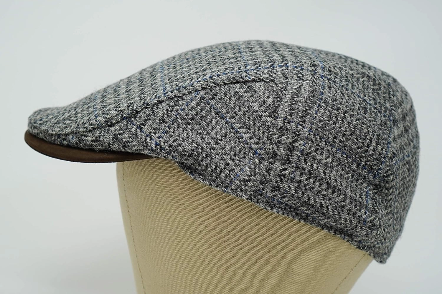 Borges & Scott The Sloan - Irish Tweed and Nubuck Leather Flat Cap