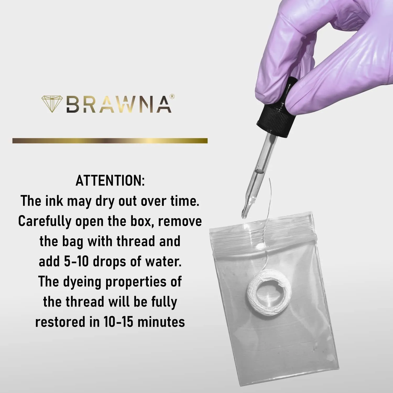 BRAWNA Pro PMU Mapping Kit for Eyebrows and Lips, 1 Contour Yellow Mapping Paste, 1 Yellow Mapping String, 1 Angled Eyebrow Brush