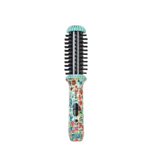 CALISTA GoGo Mini Heated Round Brush | Curl, Touch-Up, De-Frizz, and Style Hair with the Mini 7” Styling Tool | Heats to 365°F | Perfectly Designed Travel Tool | Dual Voltage (Retro Floral)