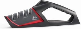 Cangshan SHARK Series 1026818 4-Stage Knife Sharpener, Red