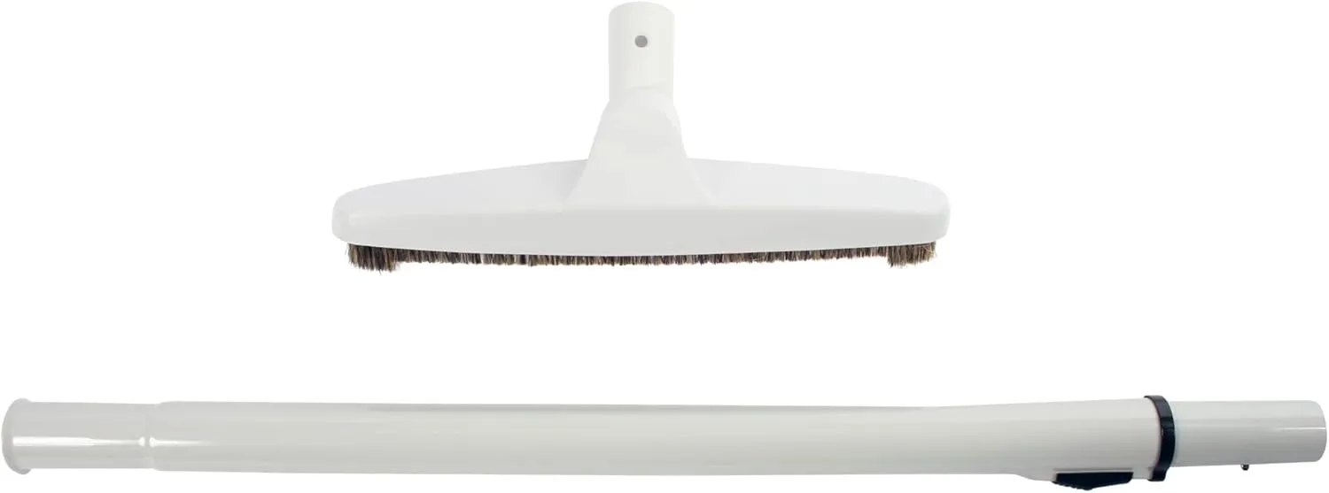 Cen-Tec Systems 96469 Aluminum Telescopic Wand and 12" Natural Fill Floor Brush Vacuum Attachment Set, Gray