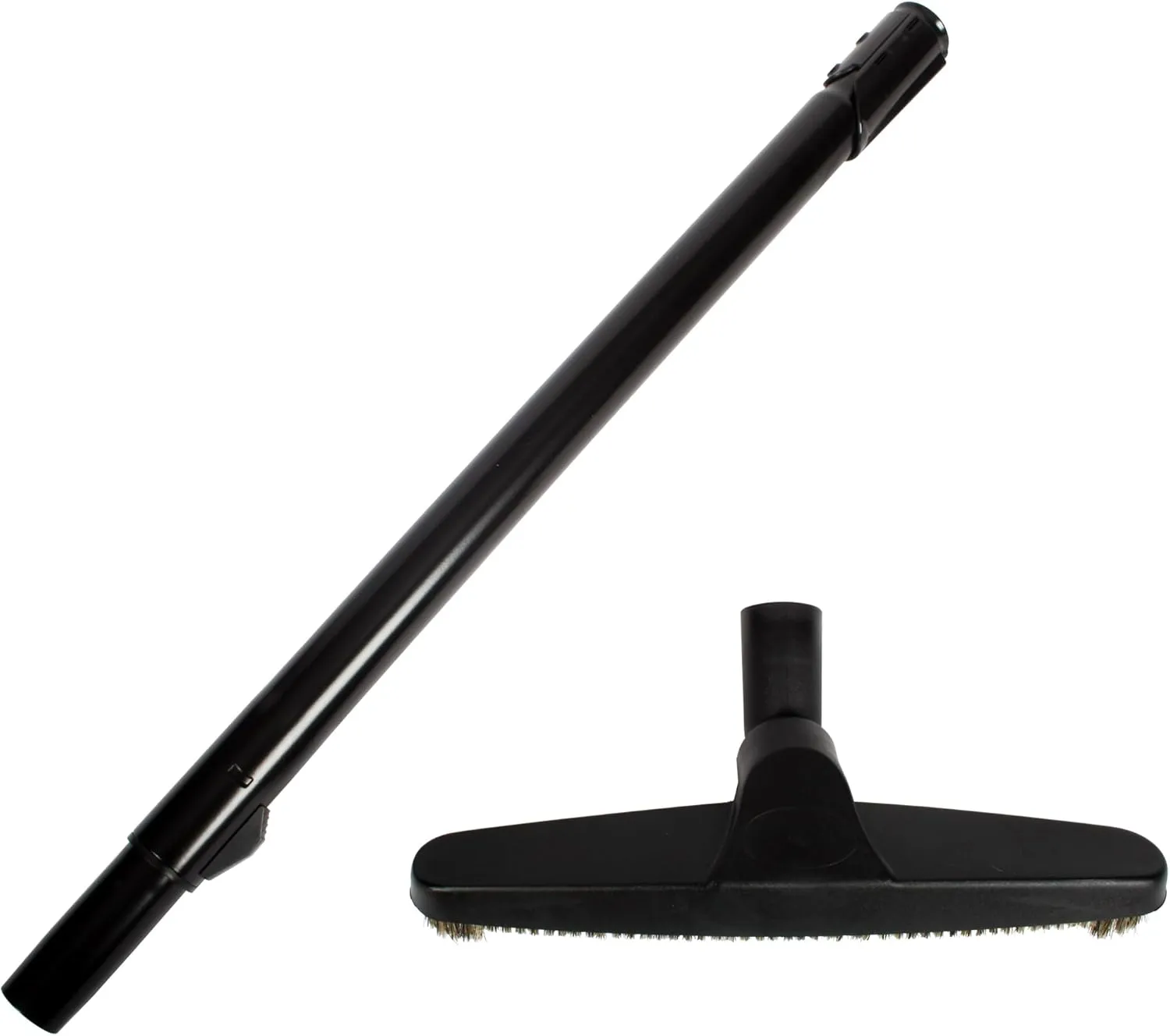 Cen-Tec Systems Button Lock Telescopic Wand and 12" Natural Fill Floor Brush for Vacuums