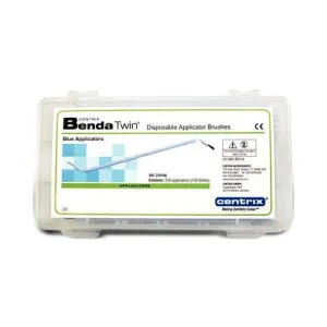 Centrix CE-370106 Benda Twin Double End Style Brush, Blue (Pack of 200)