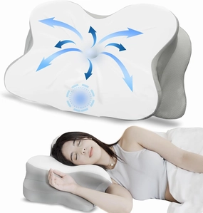 Cervical Neck Pillow for Neck and Shoulder Pain Relief Ergonomic Pillow Orthopedic Pillows for Neck Pain Back Stomach Side Sleeper Pillow for Shoulder Pain Migraine Pillow Contour Pillow