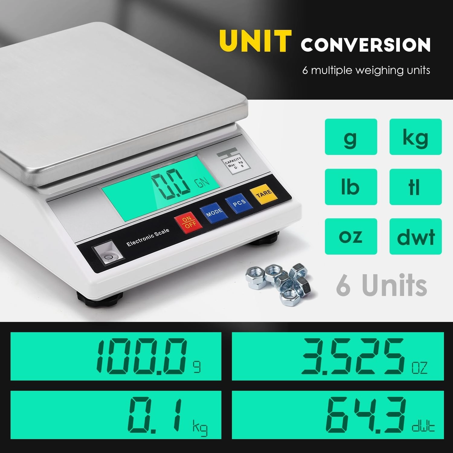 CGOLDENWALL High Precision Digital Accurate Analytical Electronic Balance Laboratory Lab Scale Industrial Weighing and Counting Scale with Counting Function CE 0.1g (3kg, 0.1g)