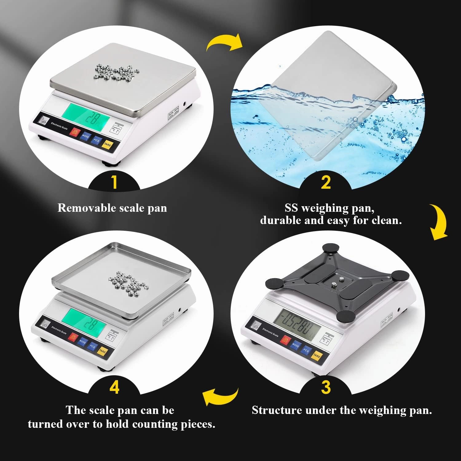 CGOLDENWALL High Precision Digital Accurate Analytical Electronic Balance Laboratory Lab Scale Industrial Weighing and Counting Scale with Counting Function CE 0.1g (3kg, 0.1g)