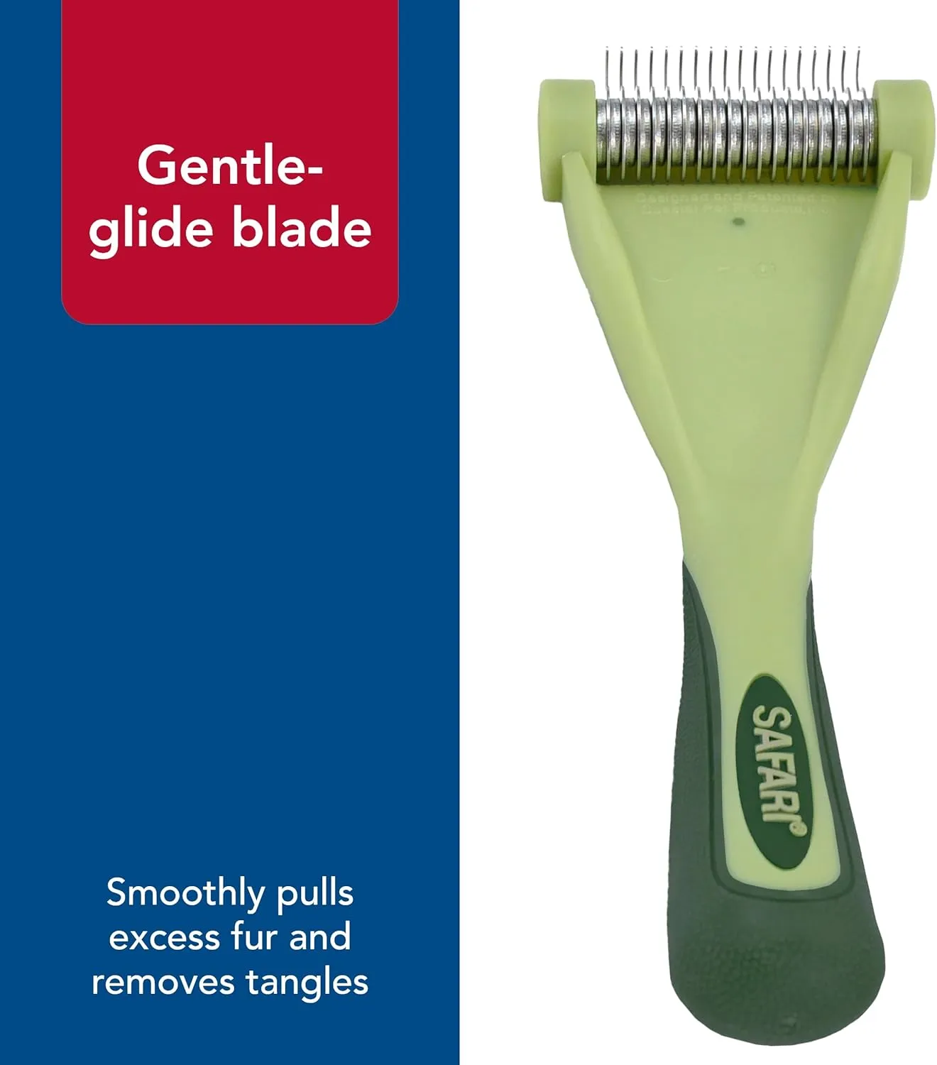 Coastal Pet Safari Shed Magic Deshedding Tool for Dogs with Medium to Long Hair - Deshedding & Detangling Dog Brush - Large