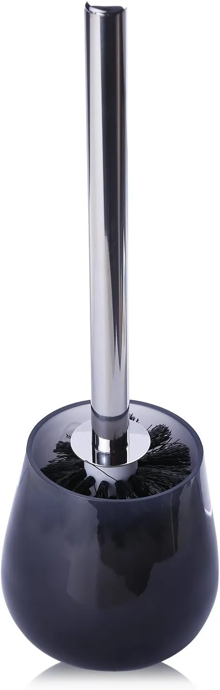 Colorful Round Bathroom Bowl Toilet Brush Holder 13.78" t X 4.13" w (Grey …)