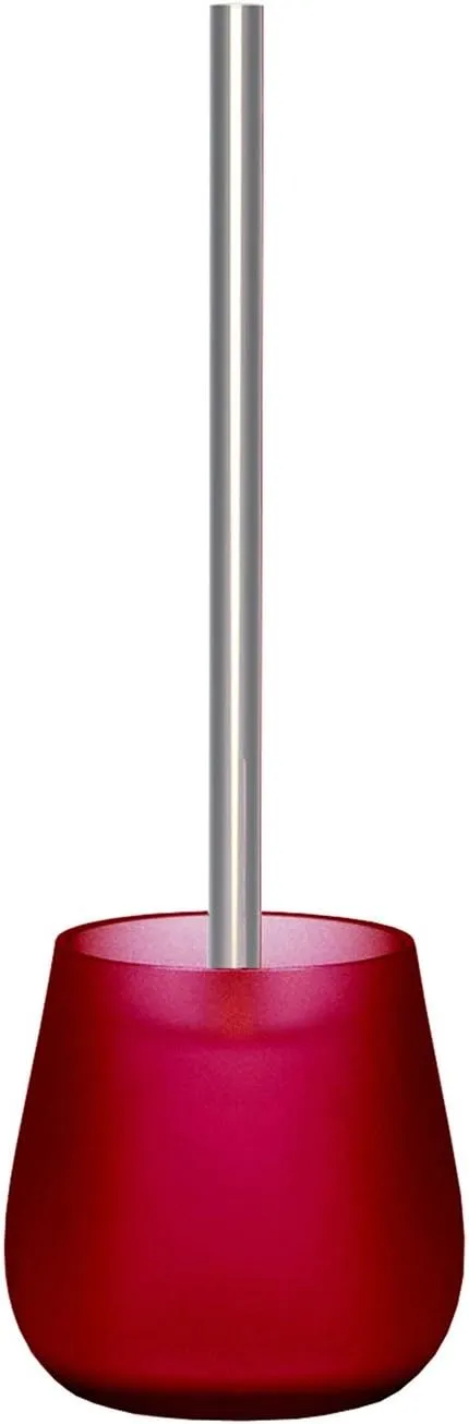 Colorful Round Bathroom Bowl Toilet Brush Holder 13.78" t X 4.13" w (Red …)