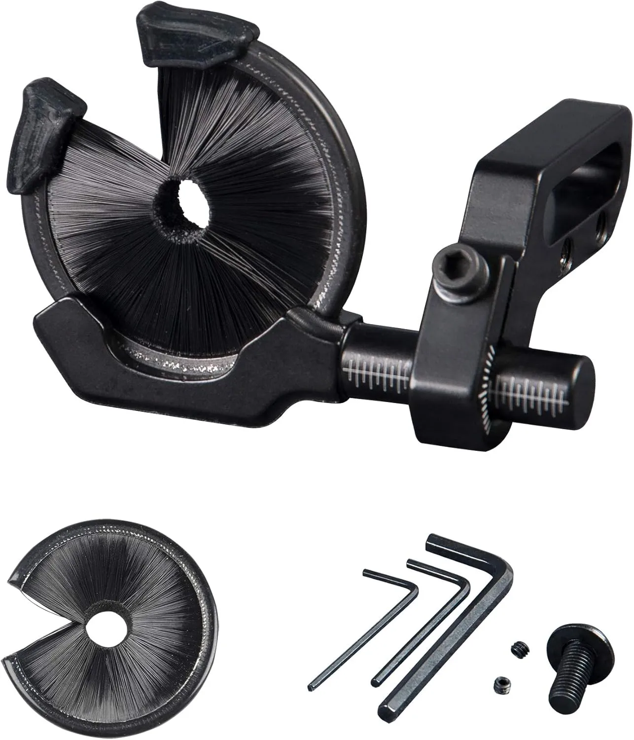 Compound Bow Full Containment Brush Arrow Rest Archery Accessories - Round Replacement Black