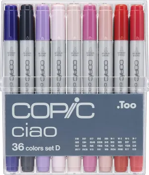 Copic Ciao, Alcohol Marker Set, 36pcs set D