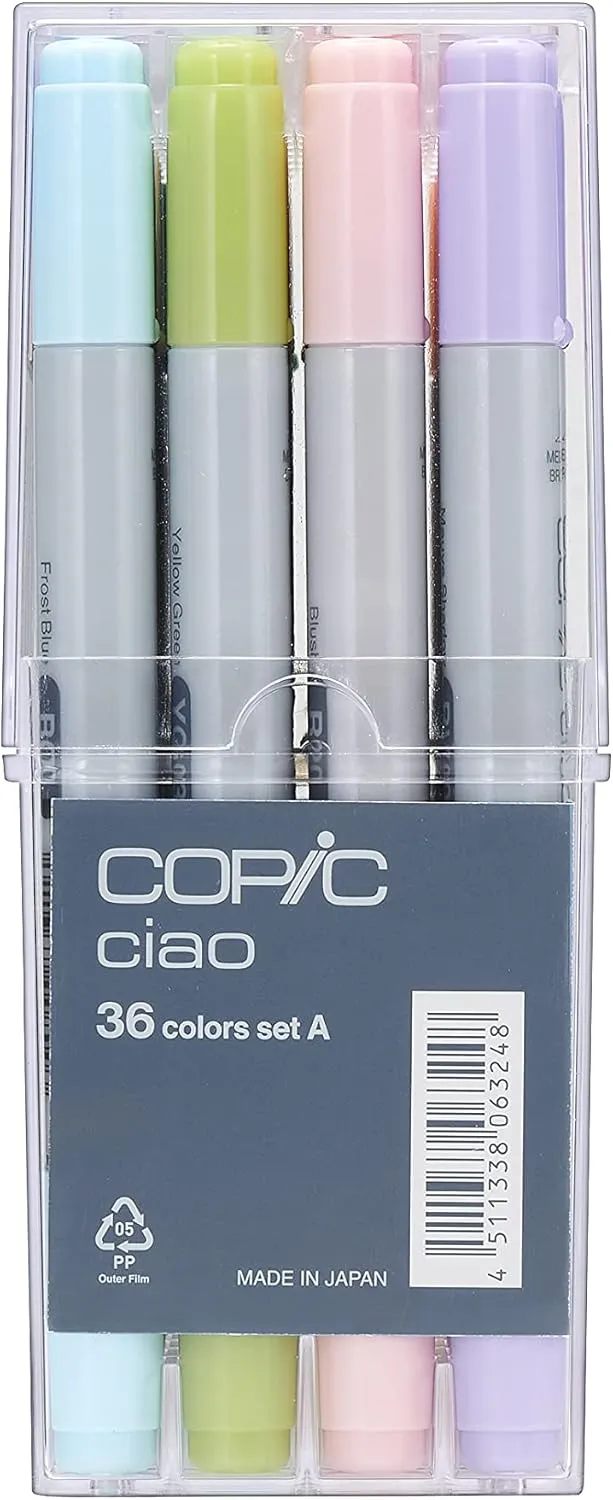 Copic I36A Ciao Markers Set A, 36-Piece
