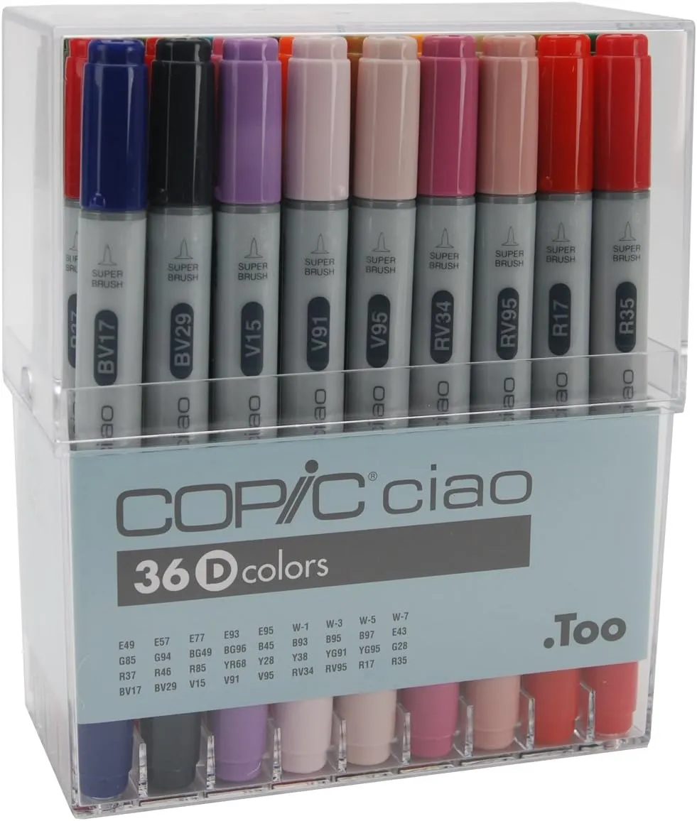 Copic Marker Copic Ciao Markers Set of 36, Color Set D