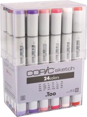 Copic Markers SB24 24-Piece Sketch Set, Basic