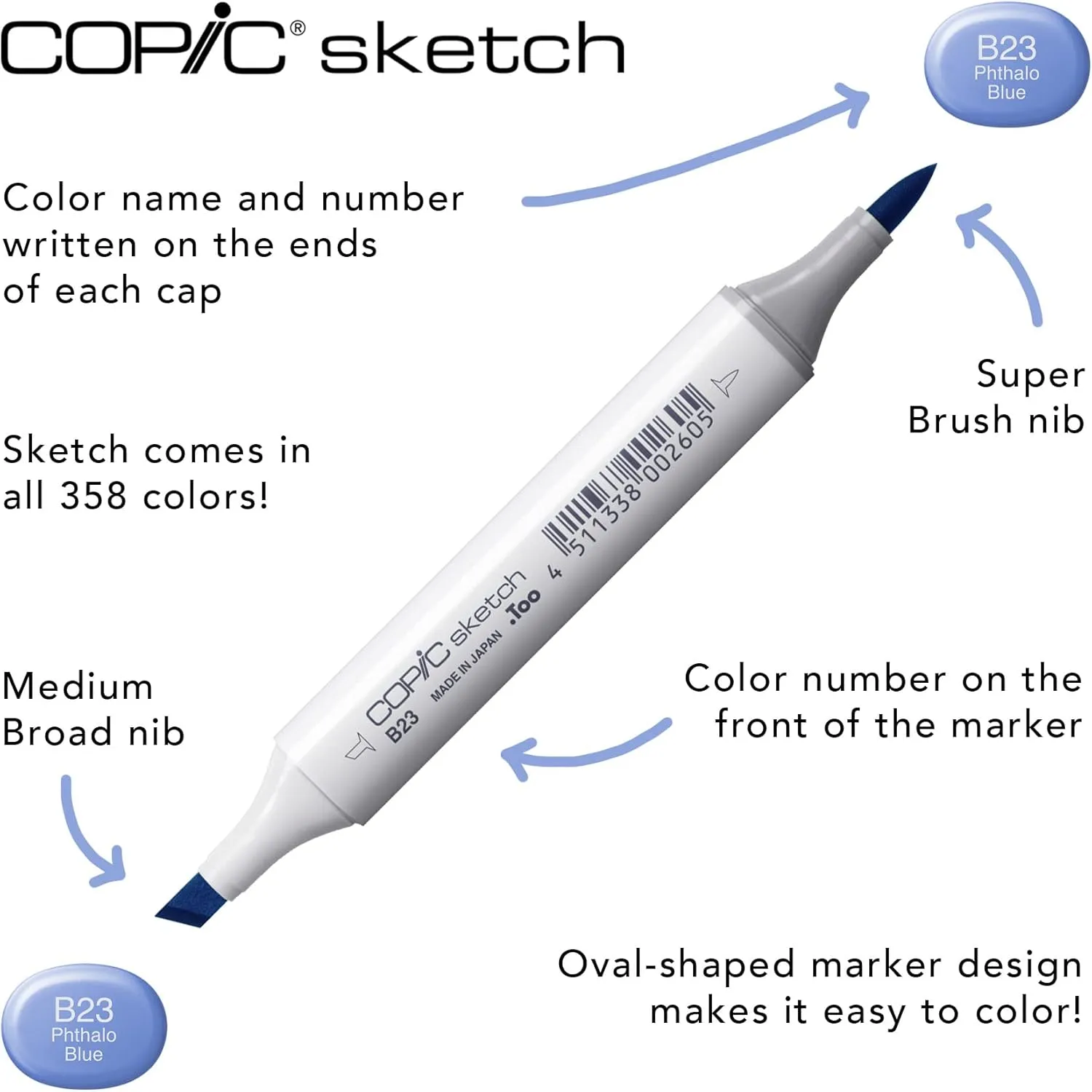 Copic Sketch, Alcohol-based Markers, 3pc Set, Color Fusion #1