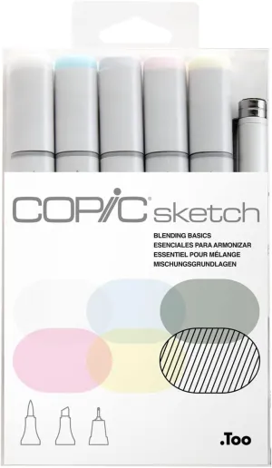 Copic Sketch, Alcohol-based Markers, 5 pcs   Multiliner Pen SP, Blending Basics