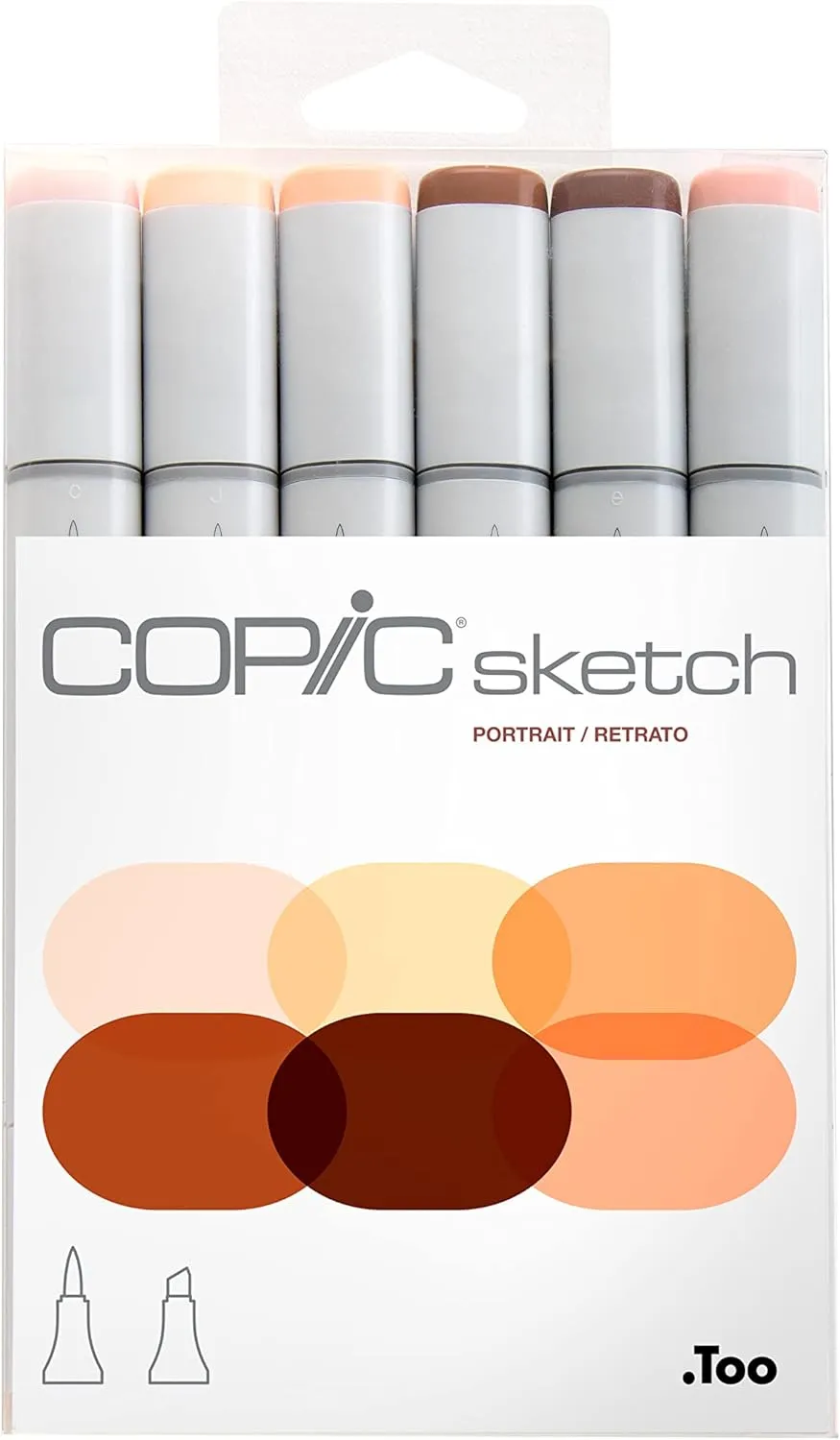 Copic Sketch, Alcohol Markers, 6pc Set, Portrait