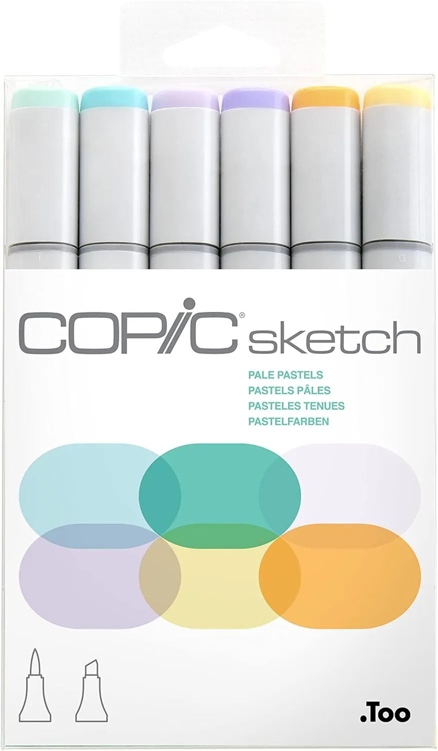 Copic Sketch Marker Pale Pastel Set, 6 Color Set