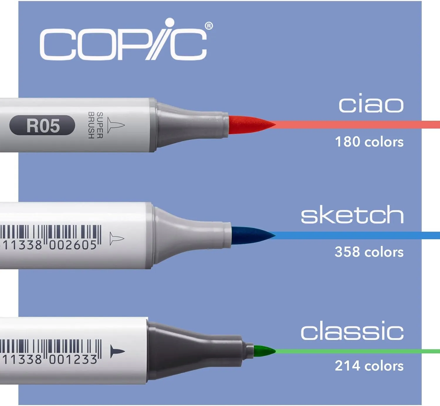Copic Sketch, Ultra-blendable Alcohol Markers, 72pc Set A