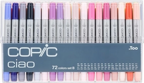 Copic I72B Ciao Markers Set B, 72-Piece