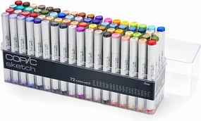 Copic Sketch, Ultra-blendable Alcohol Markers, 72pc Set D
