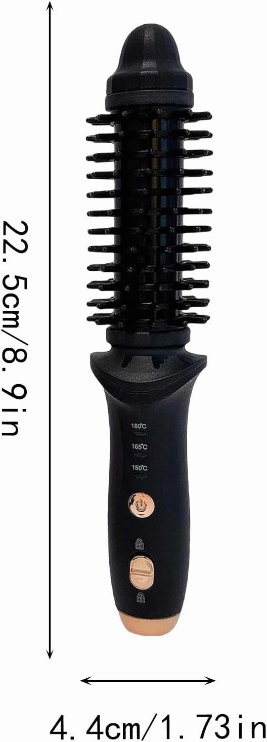 Cordless Heated Round Brush for Travel, Mini Thermal Curling Iron for Short Hair Rechargeable Small Barrel Volume Heat Styling Curling Brush for Men and Women Curly Straight Hair (Violet)