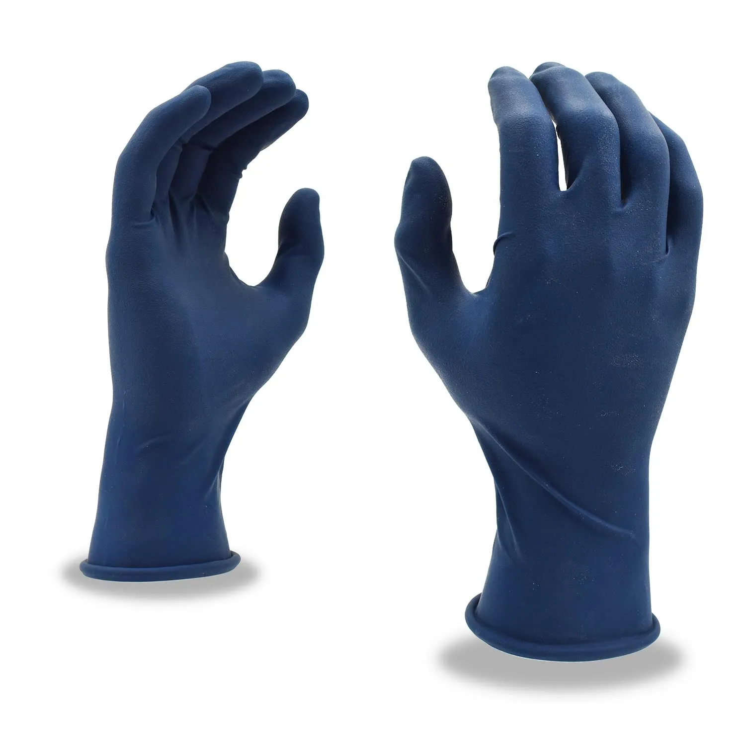 Cordova 4030M Dura-Cor 11-MIL, Hi-Vis Blue Latex, Exam Grade, Powder Free, 12-Inch, Textured, 10 Boxes of 50, Medium, 500-Pack