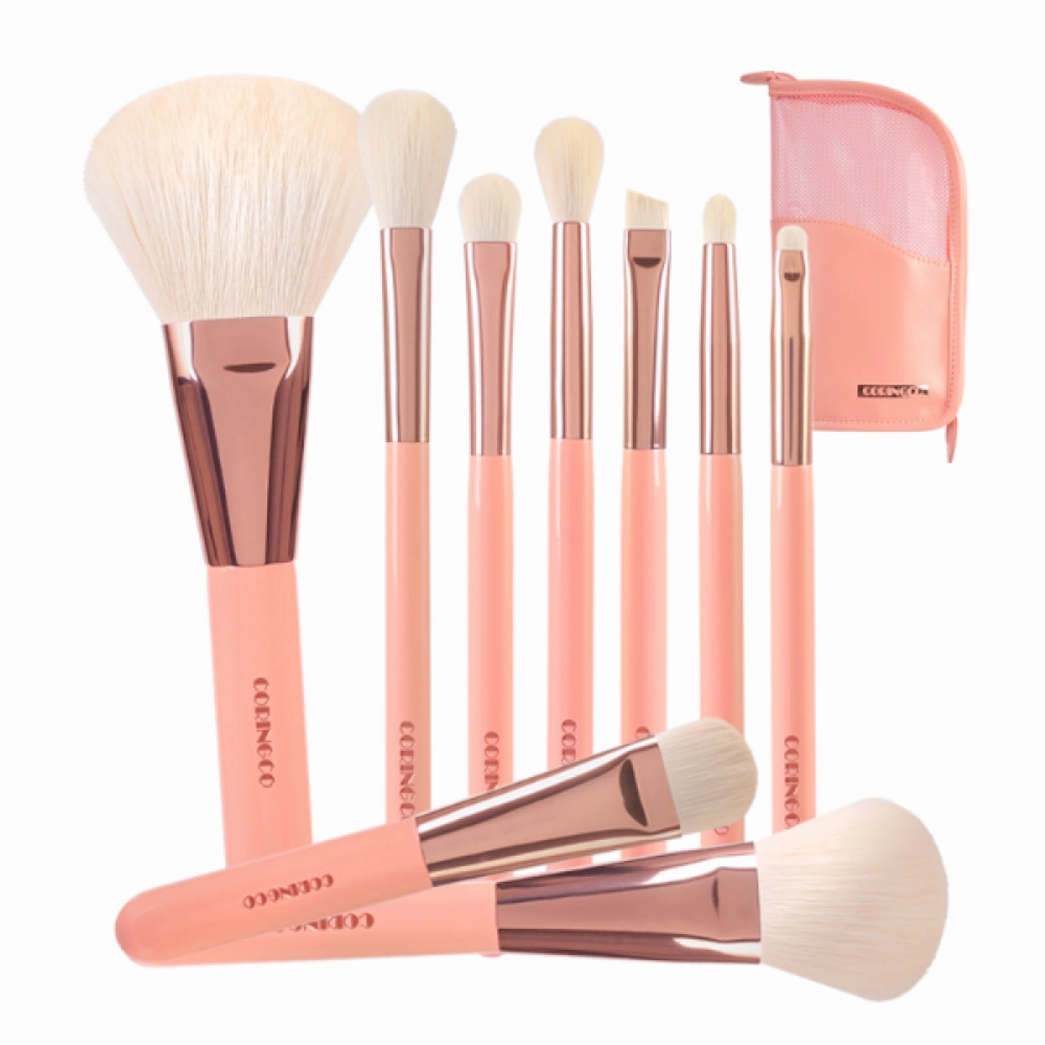 Coringco Rose Book Watercolor Brush Set 9PCS (  Pouch)
