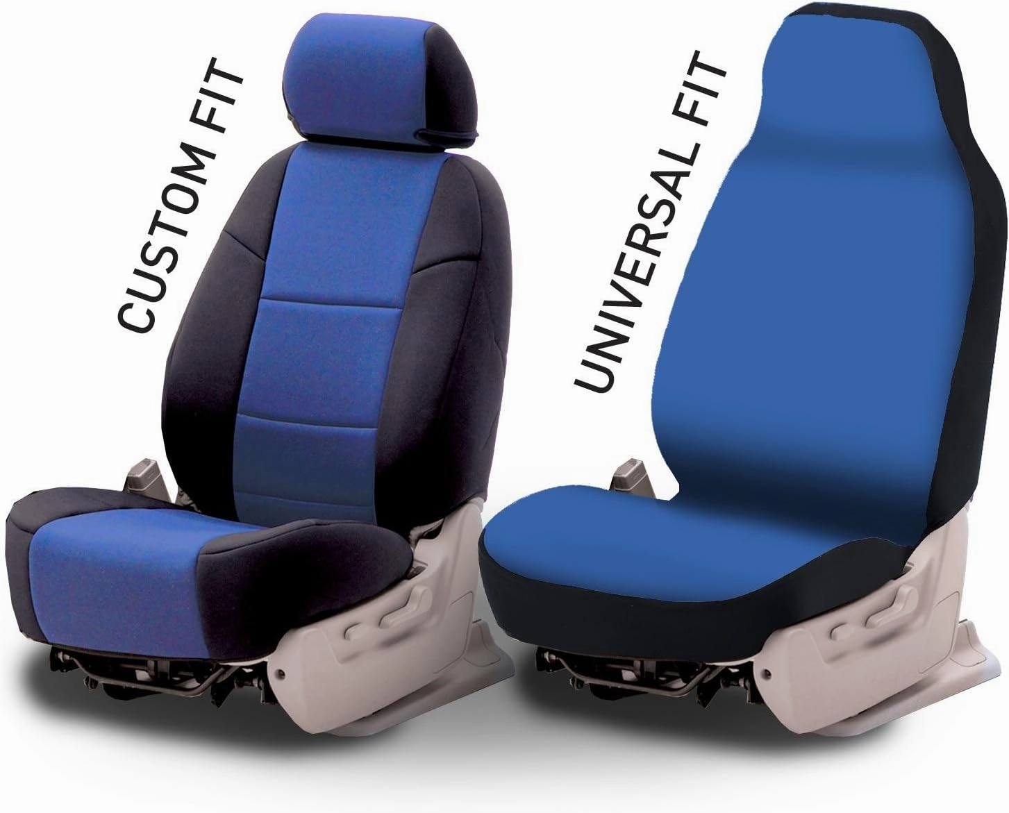 Coverking Custom Fit Neosupreme Front Seat Covers for Ford E-Series (1992-2008) - 50/50 Bucket, 1 Armrest Per Seat, Water-Resistant, Durable, Charcoal with Black Sides