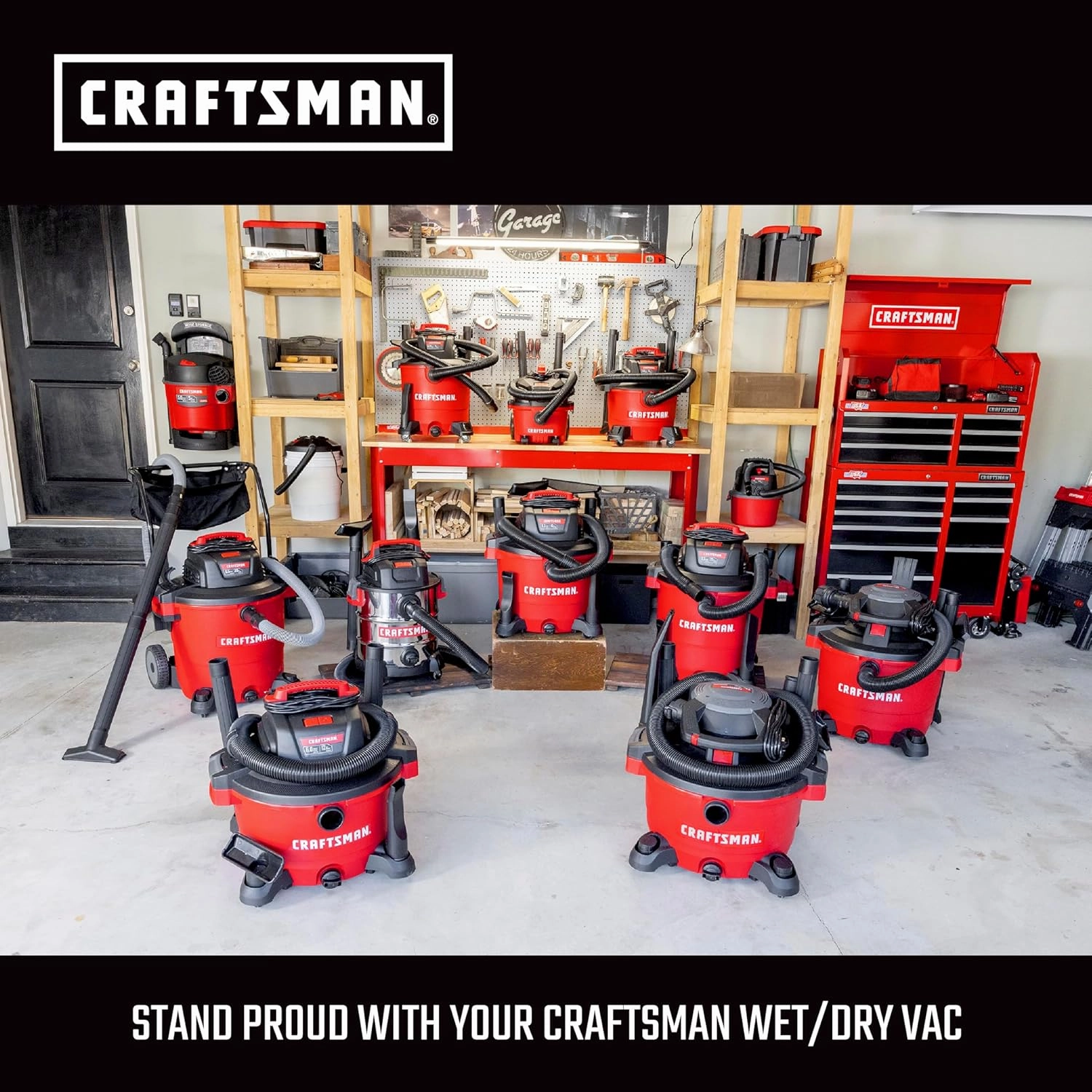 CRAFTSMAN CMXZVBE38666 1-7/8 in. Floor Brush Wet Dry Vac Attachment, Industrial-Grade Shop Vacuum Accessory with Bristles for Cleaning Large Areas, Fits 1-7/8 in. Hose Diameter
