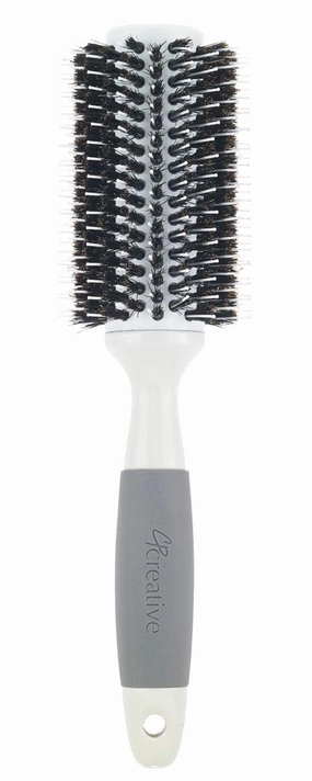 Creative Hair Brushes Solid Barrel Ceramic Mixed Bristles, Large, 4.2 Ounce