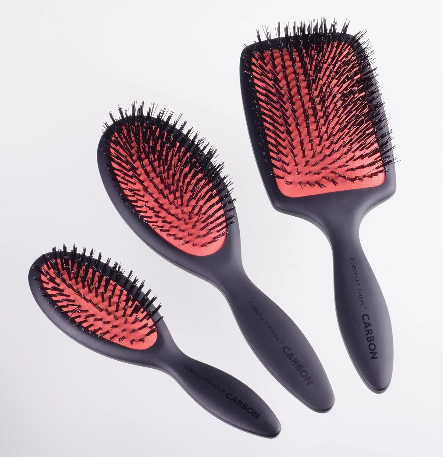 Cricket Centrix Large Carbon Paddle Hair Brush for Styling, Detangling, Blow Drying and Styling All Hair Types, Anti-static, High Heat, Boar Bristles, Great for Travel, Large