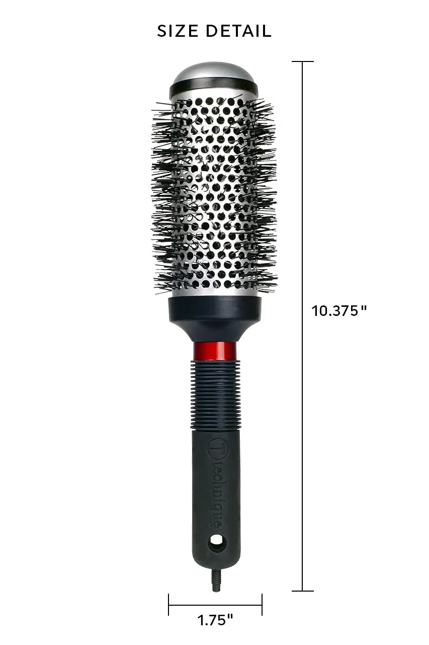 Cricket Technique Thermal Hair Brush #370 1.75” for Blow-Drying, Curling, and Styling – Heat-Retaining Barrel with Anti-Static Tourmaline Bristles, Round Thermal Brush, Ideal for All Hair Types