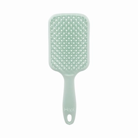 Cricket Hapi De-Knot Delight Detangler Brush Large - Featuring 154 Ultra-Soft Bristles, Flexible and Gentle Design, Fixed Bristles for Even Detangling, and an Ergonomic Wide Brush Head - Light Green