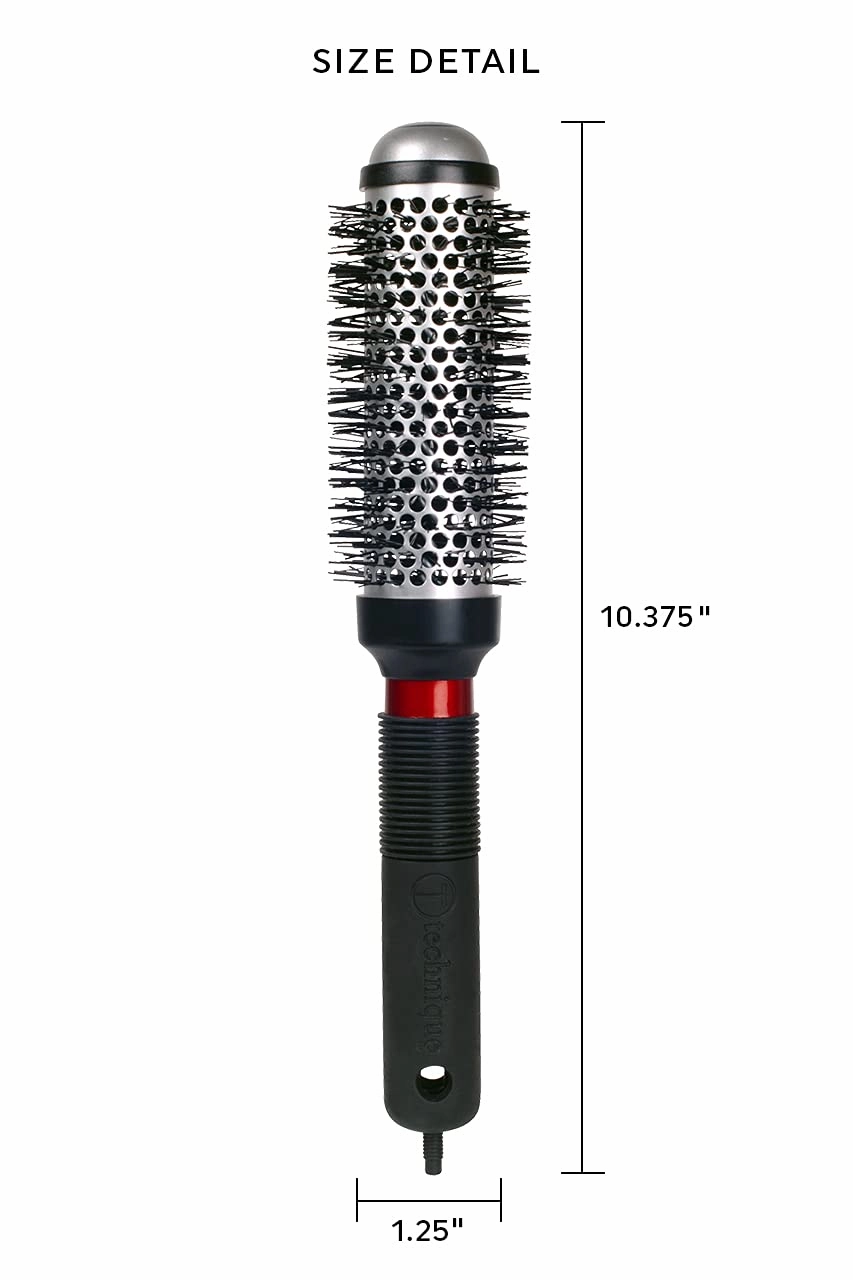 Cricket Technique Thermal Hair Brush #330 1.25” for Curling, and Styling – Heat-Retaining Barrel with Anti-Static Tourmaline Bristles, Round Thermal Brush, Ideal for All Hair Types
