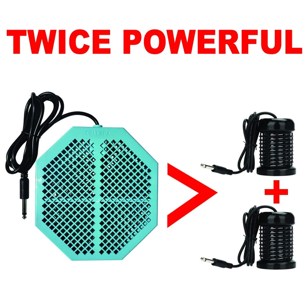 CS-900 Twice Powerful 6.5" x 5.5" Ion Detox Foot Bath Arrays Flat Dual Coil Stainless Steel Aqua Ionic Cleanse Array Compatible with Most 1/4" Plug Type Detox Machines