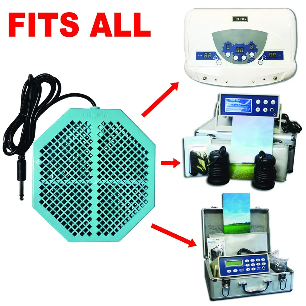 CS-900 Twice Powerful 6.5" x 5.5" Ion Detox Foot Bath Arrays Flat Dual Coil Stainless Steel Aqua Ionic Cleanse Array Compatible with Most 1/4" Plug Type Detox Machines