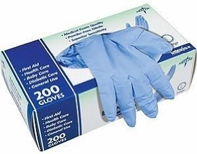 Curad / Medline Nitrile Exam Glove Powder Free - Medical Exam Hospitals Quality 200ct LARGE