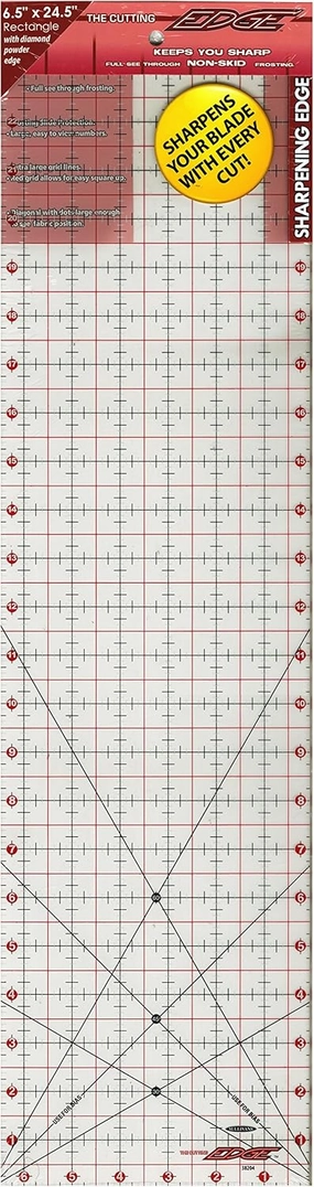 Cutting Edge Frosted 6.5x24.5 Ruler, Clear