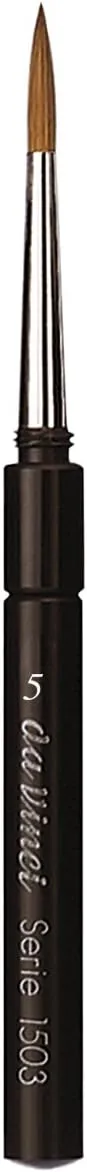 da Vinci Travel Series 1503 Maestro Watercolor Brush, Round Kolinsky Red Sable with Pocket Case Handle, Size 5