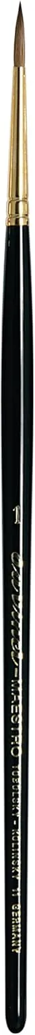 da Vinci Watercolor Series 11 Maestro Paint Brush, Fuller English Round Kolinsky Red Sable, Size 1